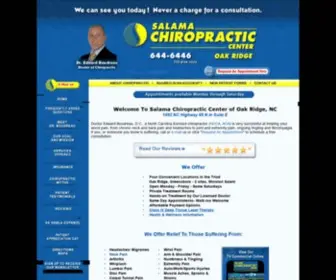 Oakridgesalamachiropractic.com(Oak Ridge Salama Chiropractic Center) Screenshot