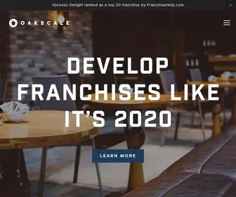 Oakscale.com(Oakscale is a franchise development company) Screenshot