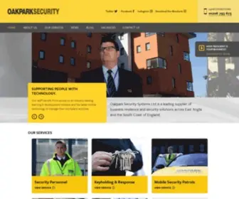 Oaksec.co.uk(Oakpark Security) Screenshot