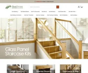 Oakstoredirect.com(Solid Oak Shelves & Beams) Screenshot
