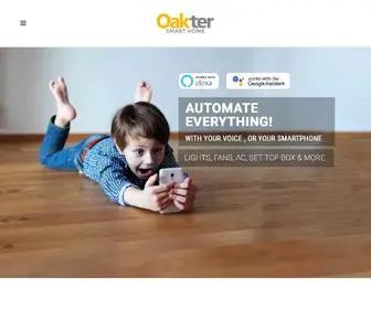 Oakter.com(Home Automation Alexa and Google Home Compatible Smartphone App Based Modular and Easy) Screenshot