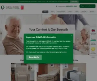 Oaktreemobility.co.uk(Oak Tree Mobility) Screenshot