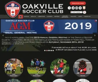 Oakvillesoccer.ca(Oakville Soccer Club) Screenshot