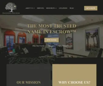 Oakwoodescrow.com(Escrow Services in San Diego) Screenshot