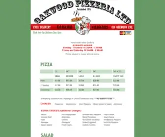 Oakwoodpizzeria.com(Oakwood Pizzeria) Screenshot