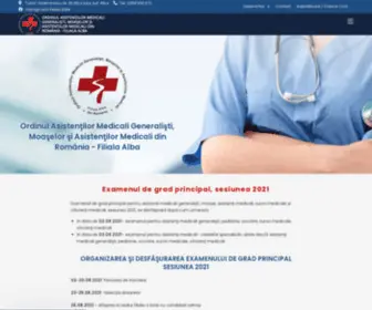 Oamralba.ro(OAMGMAMR Filiala ALBA • Ordinul Asistenților Medicali Generaliști) Screenshot
