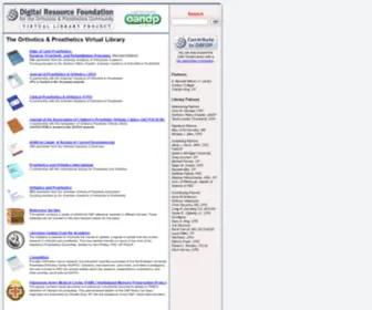 Oandplibrary.com(O&P Virtual Library) Screenshot