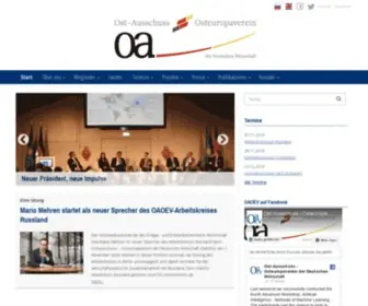 Oaoev.de(Osteuropaverein der Deutschen Wirtschaft) Screenshot