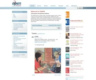 Oapen.org(Online Library and Publication Platform) Screenshot