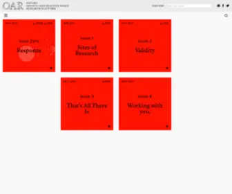 Oarplatform.com(The Oxford Artistic & Practice Based Research Platform) Screenshot