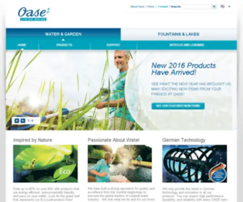 Oase-Pumpen.com(OASE Living Water) Screenshot