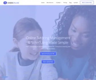 Oasesonline.com(Online Tutoring Management & Scheduling from Oases Online) Screenshot