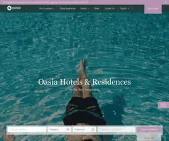 Oasiahotels.com(Oasia Hotels & Apartments) Screenshot