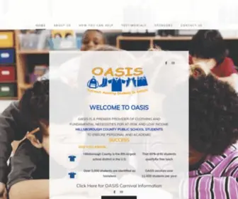 Oasis-Network.org(Non-profit organization helping needy students in Hillsborough County Schools) Screenshot