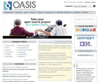 Oasis-Open.org(Setting the standard for open collaboration. oasis open) Screenshot