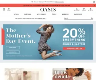 Oasis-Stores.com(Oasis Clothing) Screenshot