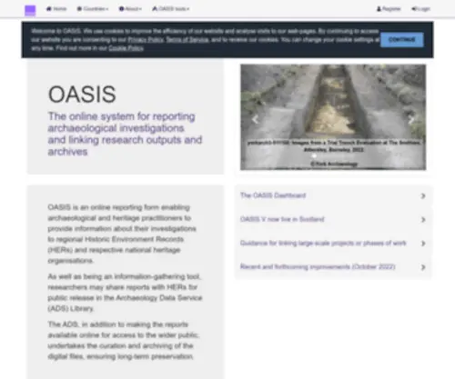 Oasis.ac.uk(Oasis) Screenshot