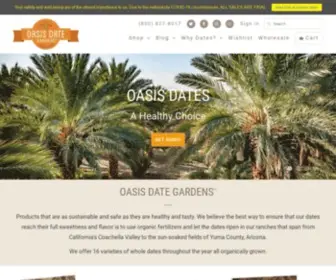 Oasisdate.com(Certified Organic Medjool Dates) Screenshot