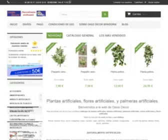 Oasisdecor.com(Plantas artificiales flores artificiales palmeras) Screenshot