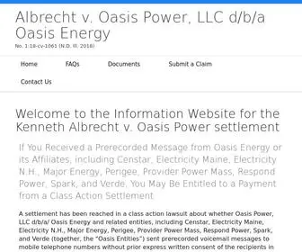 OasisenergytcPasettlement.com(Albrecht v) Screenshot