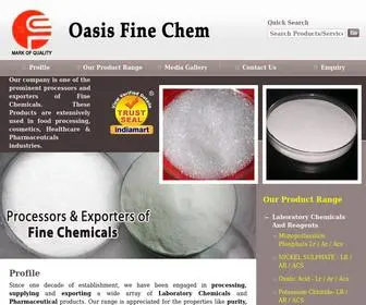 Oasisfinechem.com(Laboratory Chemicals And Reagents) Screenshot