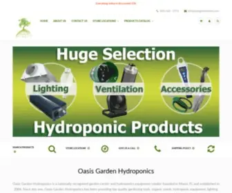 Oasisgarden.com(Oasis Garden Hydroponics) Screenshot