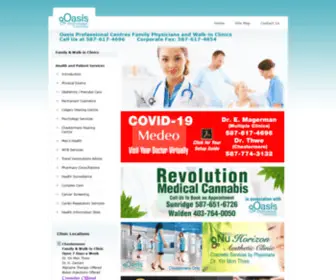 Oasismedicalclinic.ca(Oasis Professional Centres Family & Walk) Screenshot