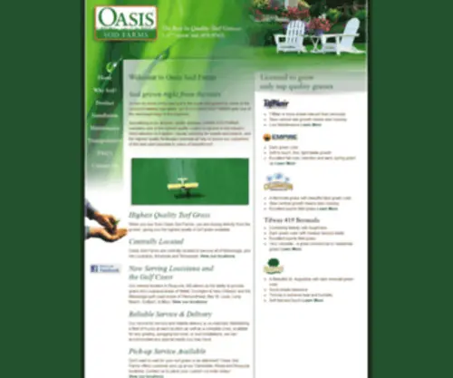 Oasissod.com(Oasis Sod Farms) Screenshot