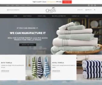 Oasistowels.com(Wholesale Towels Manufacturer and Bulk Supplier) Screenshot
