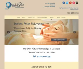 Oasistozen.com(Oasis To Zen Wellness Center and Transformation Spa Las Vegas) Screenshot