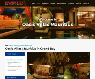 Oasisvillasmauritius.com(Oasis Villas Mauritius) Screenshot