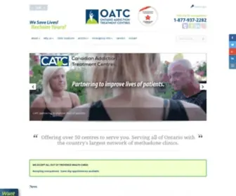 Oatc.ca(Ontario Addiction Treatment Centres) Screenshot