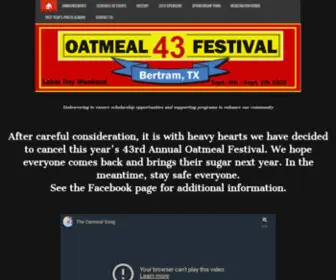 Oatmealfestival.org(Bertram's Annual Oatmeal Festival) Screenshot