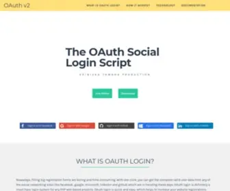 Oauthlogin.com(Oauth Login System for Facebook) Screenshot