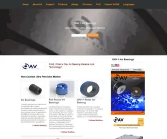 OavCo.com(OAV Air Bearings) Screenshot