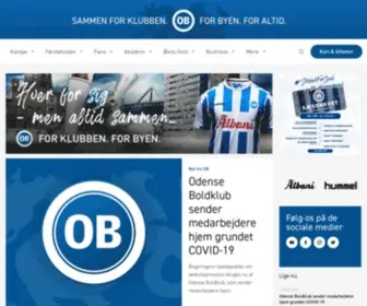 OB.dk(Officielt website for Odense Boldklub) Screenshot