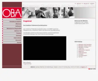 Oba.ch(1946 gegründet steht OBA AG heute für Schweizer Dekubitus) Screenshot