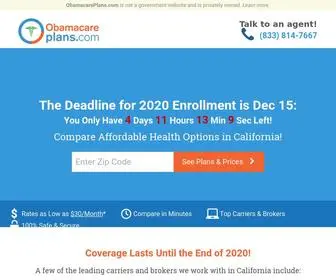 Obamacareplans.com(Find Affordable Health Care Today) Screenshot