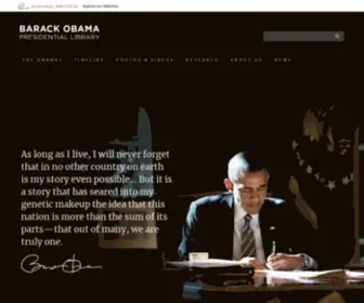 Obamalibrary.gov(Barack Obama Presidential Library) Screenshot