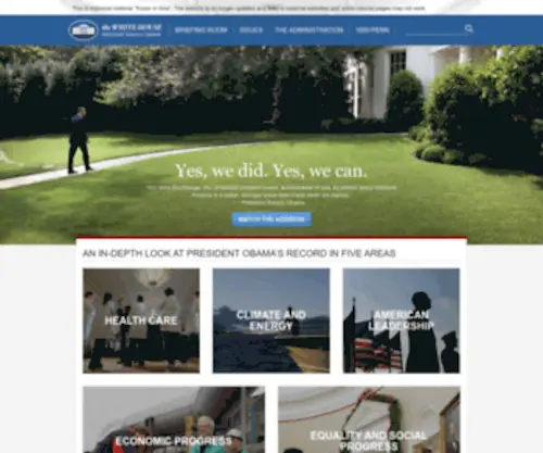 Obamawhitehouse.gov(The White House) Screenshot