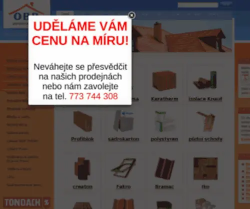OBB.cz(OBB stavební materiály) Screenshot
