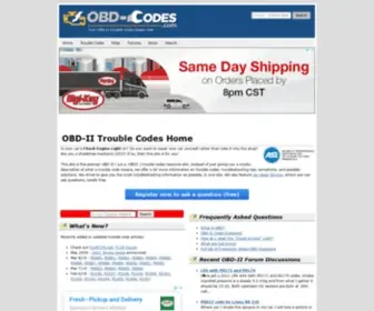 OBD-Codes.com(OBD-Codes OBD-II Trouble Codes) Screenshot