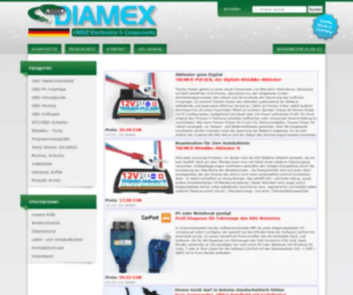 OBD-Shop.com(DIAMEX SHOP) Screenshot
