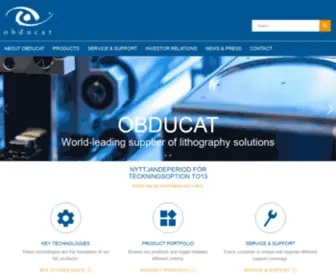 Obducat.com(World-leading supplier of lithography solutions) Screenshot