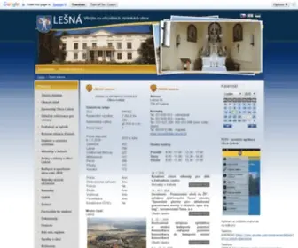 Obec-Lesna.cz(Obec Lešná) Screenshot