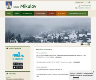Obec-Mikulov.cz(Obec Mikulov) Screenshot