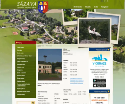 Obec-Sazava.cz(Titulní strana) Screenshot