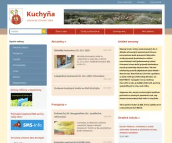 Obeckuchyna.sk(Oficiálna internetová stránka obce Kuchyňa) Screenshot