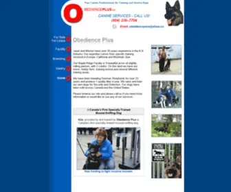 Obedienceplus.com(Dog training) Screenshot