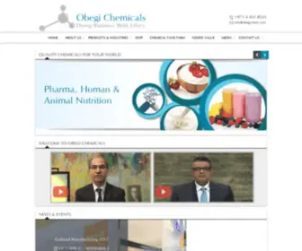 Obegichem.com(Obegi Chemicals Group) Screenshot